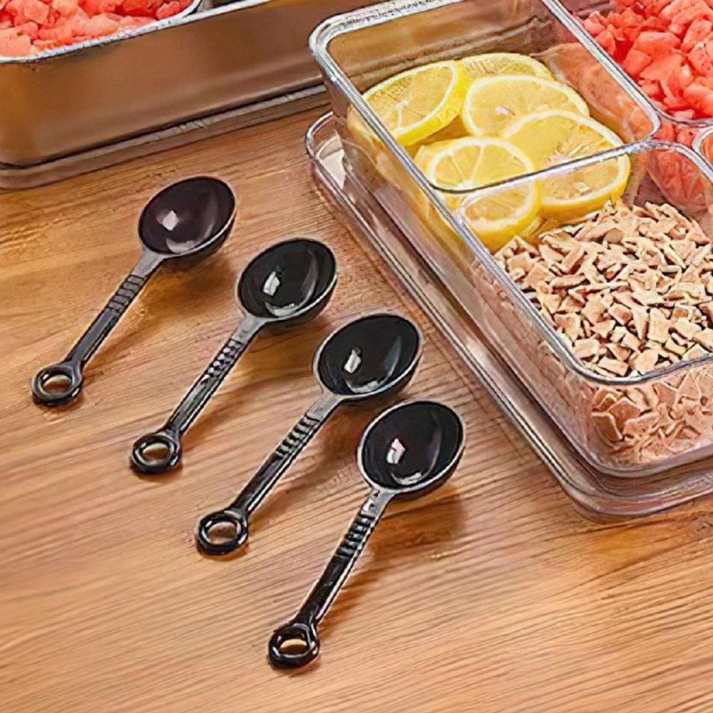 with Lid Ice Powder Box 6-Compartment Fruit Salad Box Seasoning Storage Box for Spices Powders