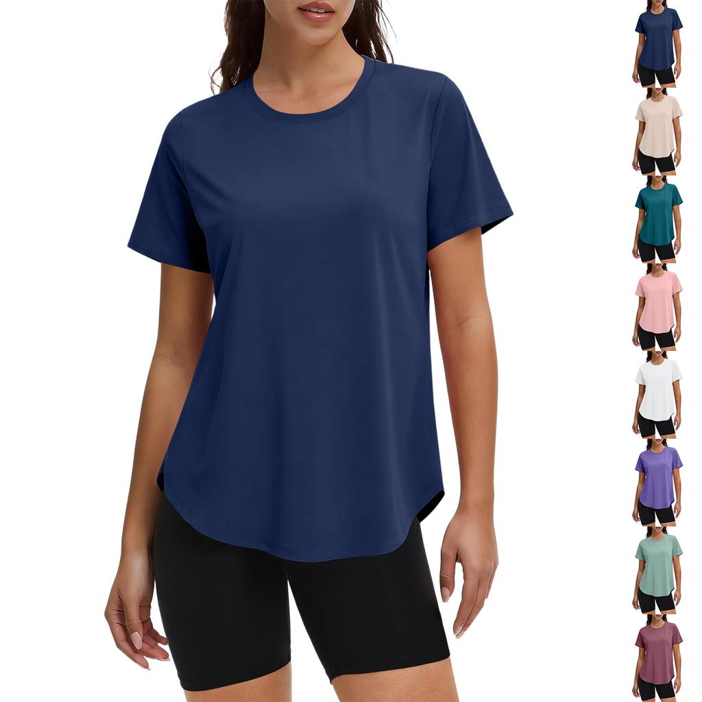 Lightweight Quick Dry Womens Athletic Shirt Short Sleeve Running Hiking Top Breathable Fitness Tee for Outdoor Activities