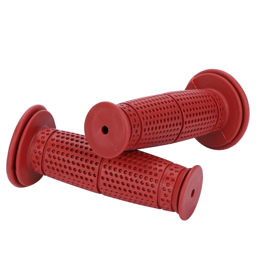 Nakira Motorradgriff Moped Lenker Fassform 0,9 Zoll (22,2mm) Links und Rechts Set Gummi E Typ (rot)