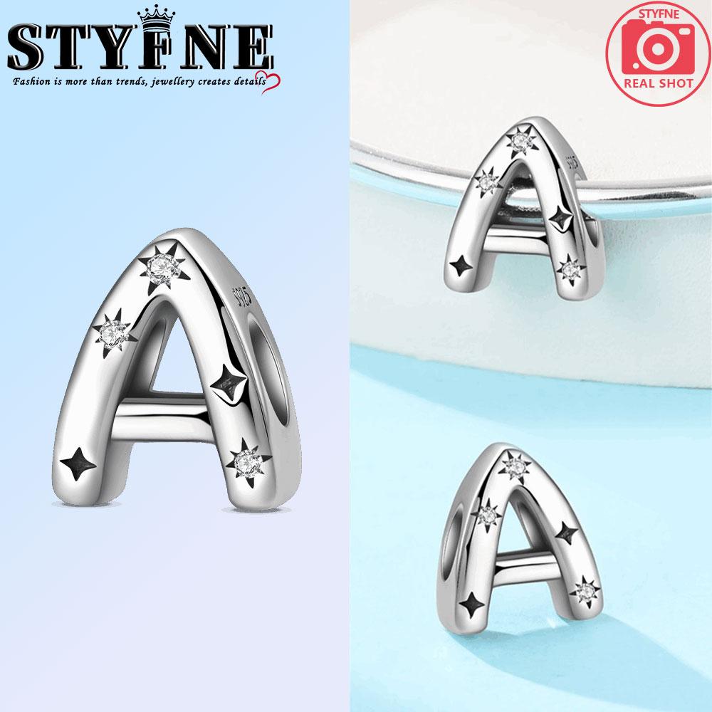 Copper Twenty-Six Letters From A-Z Rose Series Charms Beads Pendant For Original Bracelet Woman Girl Jewelry