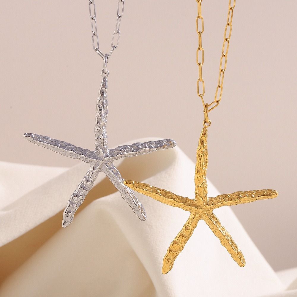 Big Pendant Starfish Pendant Necklace Multi-pendant Jewelry Set Star Necklace Summer Holiday