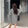 2025 Early Autumn New Women's Loose Plaid Shirt - Chic Hong Kong Style Top/Jacket