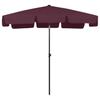 Beach Umbrella Burgundy Red 200 X 125 Cm