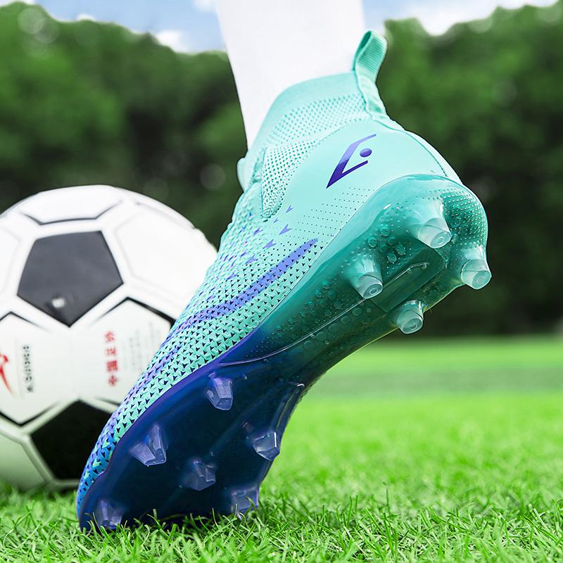 Professional Soccer Shoes Men Anti-slip Lightweight Football Boots Men Grass Training Long Stud Breathable Sports Shoes Men