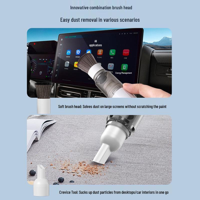 Ultra-Soft Wireless Car Vacuum Cleaner with High Suction & Blowing Function