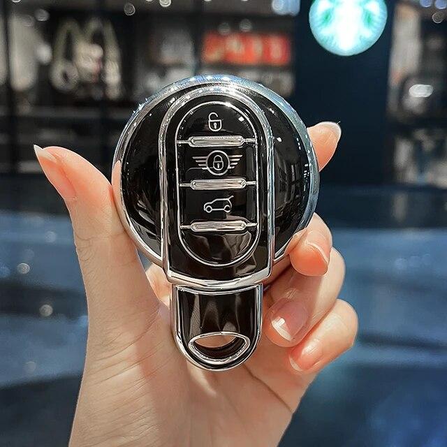 TPU Car Key Case Cover For BMW Mini COOPERS COUNTRYMAN ONE JCW CLUBMAN F56 F55 F54 F57 F60 Roadster Fob Holder Shell Keychain