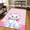 1pc Cute Marie Cat Pattern Area Rug Soft Flannel Floor Mat for Living Room,Office,Bedroom and Carpet,Sofa Coffee Table Floor Mat