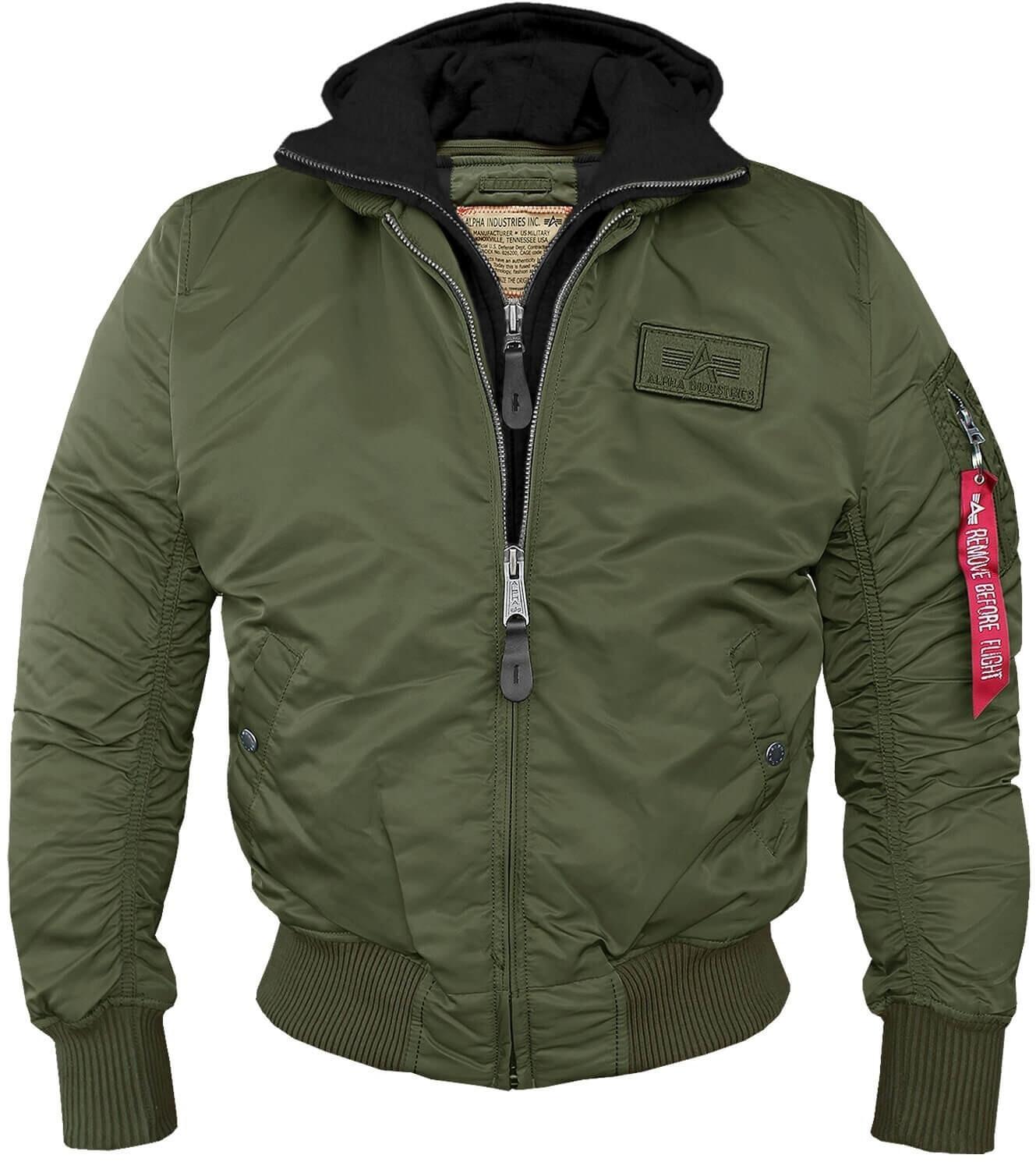 Зимняя куртка Alpha Industries MA-1 D-Tec Hood Bomber Jacket (183110) зеленый (183110-481) M