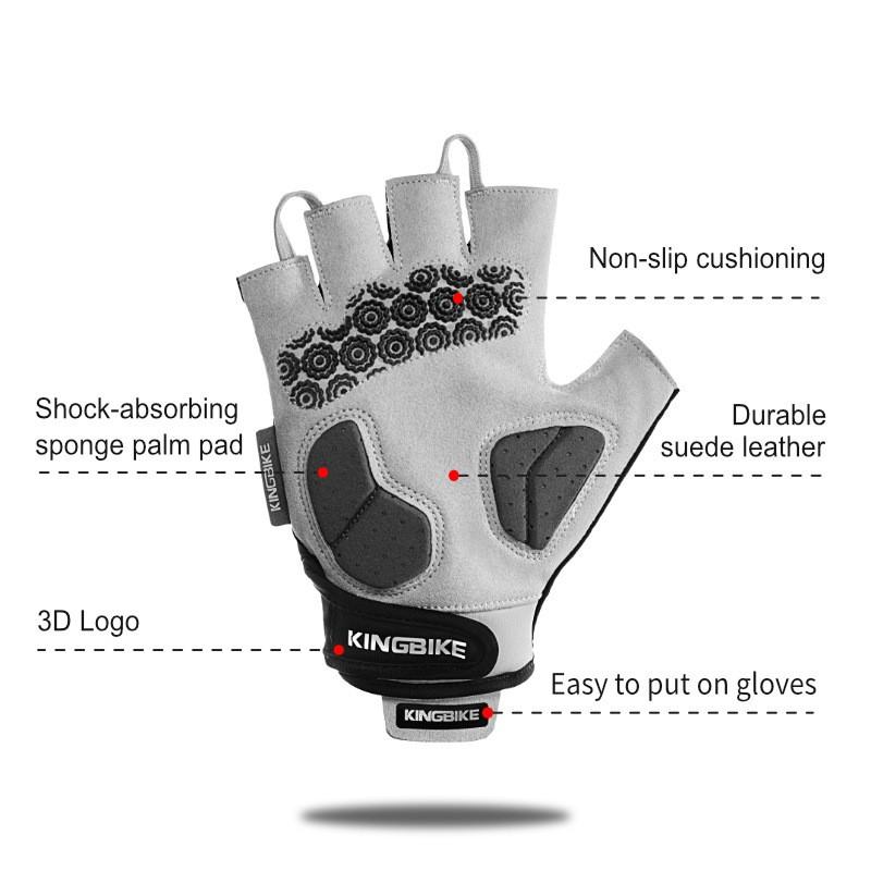 Cycling Protective Gear Safety Half-Finger Gloves Mountain Road Bike Riding Breathable Anti-Slip UV Protection Unisex Adult S