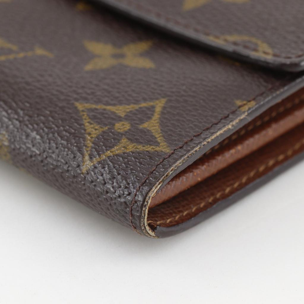LOUIS VUITTON Pochette Porto Monnet Credit Purse M61725 Brown Monogram canvas Women Used