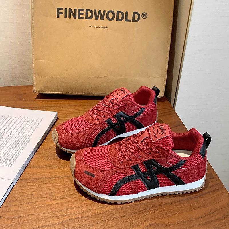 2025 New Spring and Autumn Fashion Casual Shoes Children's Thin-soled Sports Shoes German Training Shoes Mesh Comfortable Dad Shoes Women's
