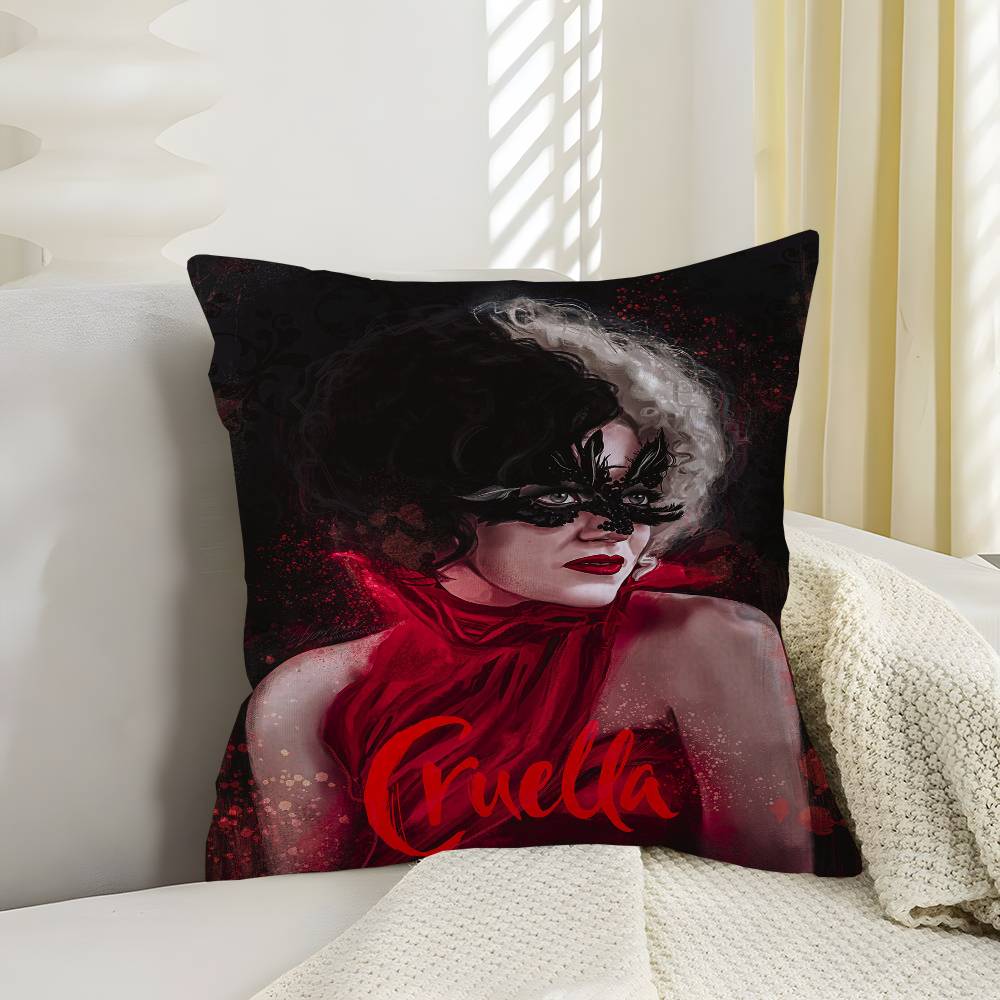 Movie C-Cruella Pillow Cover Design Cushion Cover Decor Holiday Decorati