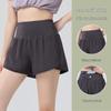 Women's Quick-Dry Anti-Exposure Yoga Shorts - Two-Piece Design, Running/Fitness, Thin Three-Quarter Length