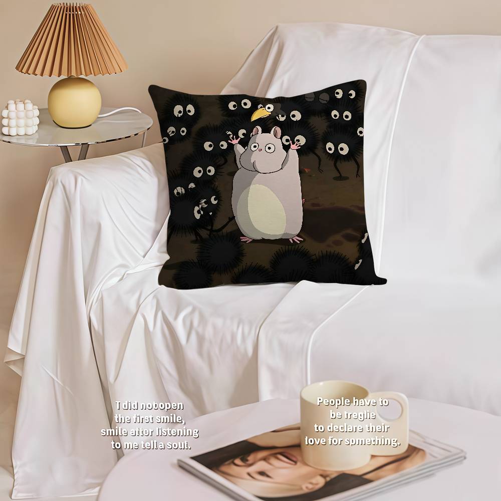 Cute T-Totoros Pillow Gifts Home Office Furnishings Bedroom Sofa Car Cushion Cover Case 45X45Cm