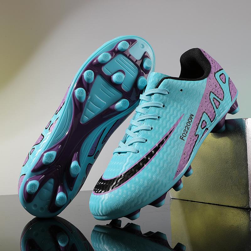 Men's Low-Top Football Shoes for Youth - AG Long Spikes & TF Studs for Artificial Turf Training