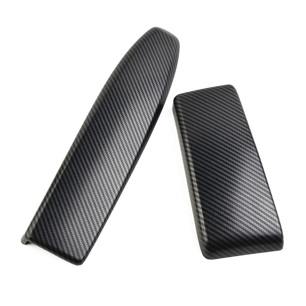 2 stk ABS Karbonfiber-look Bil Midtkonsoll Armleneboks Paneldeksel For Benz C W204 E W212