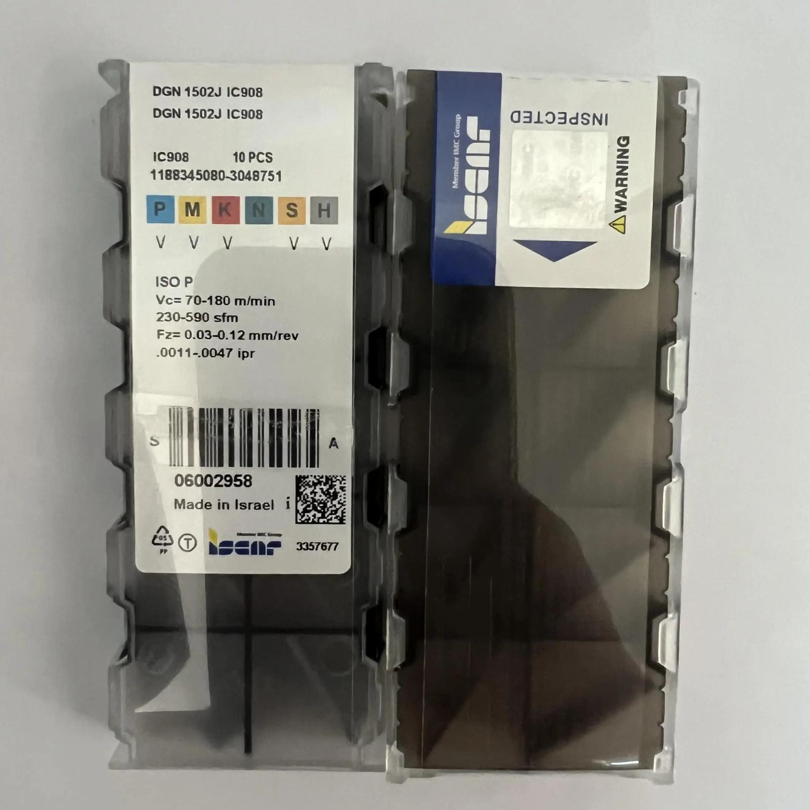 

ISCAR / DGN1502J IC908 /Industrial indexable carbide inserts 10 Pcs