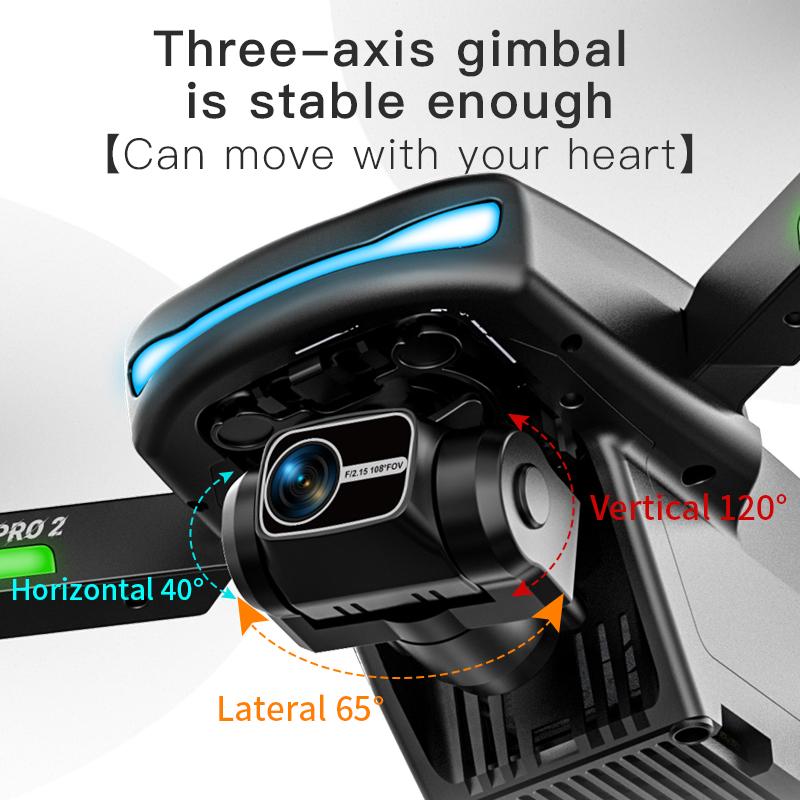 N800 PRO2 GPS Drone Professional 8K 3-Axis PTZ HD Dual Camera Obstacle Avoidance Brushless Motor 5G WIFI FPV RC Quadcopter Toys