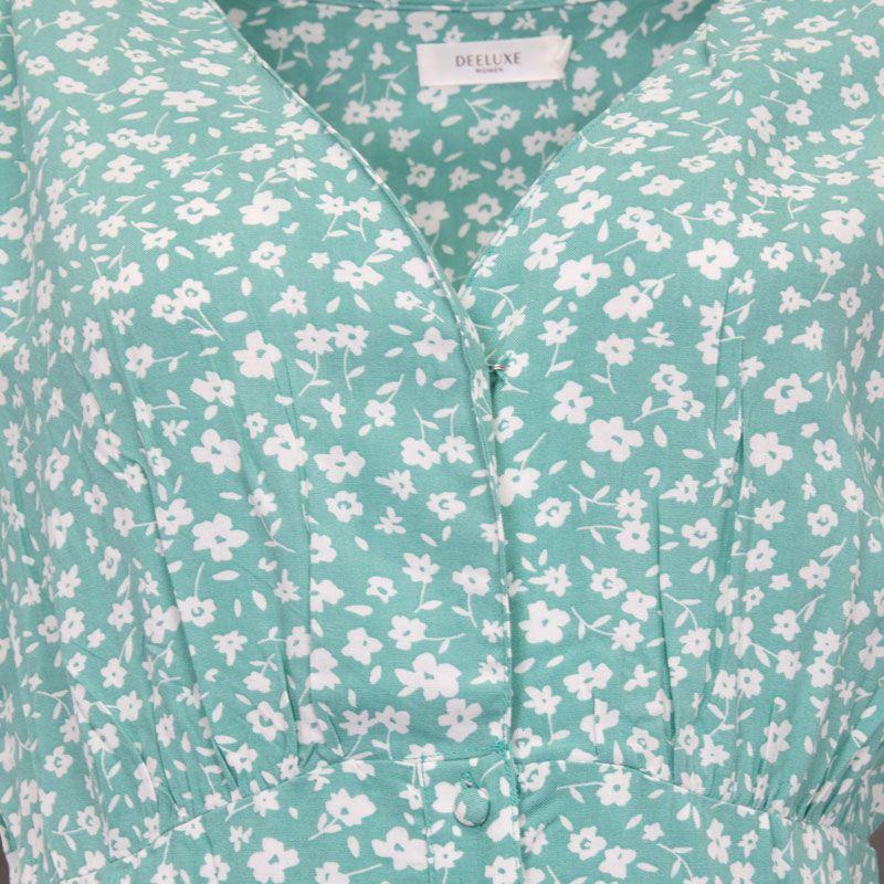 Robe longue col V gloria avec imprimé fleurs Femme DEELUXE 74