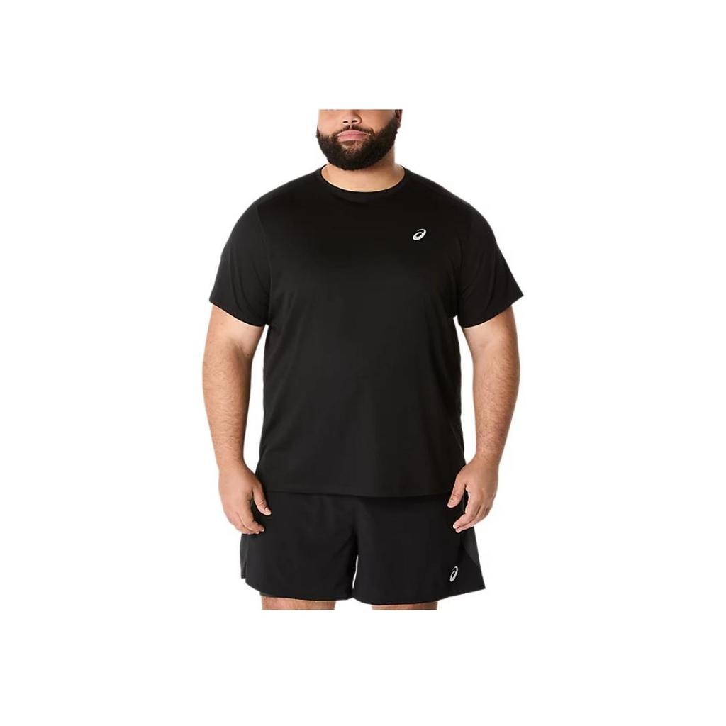 Asics Round Neck Running Comfortable Casual Short Sleeve T-Shirt Men Tops Black 2011D242-001
