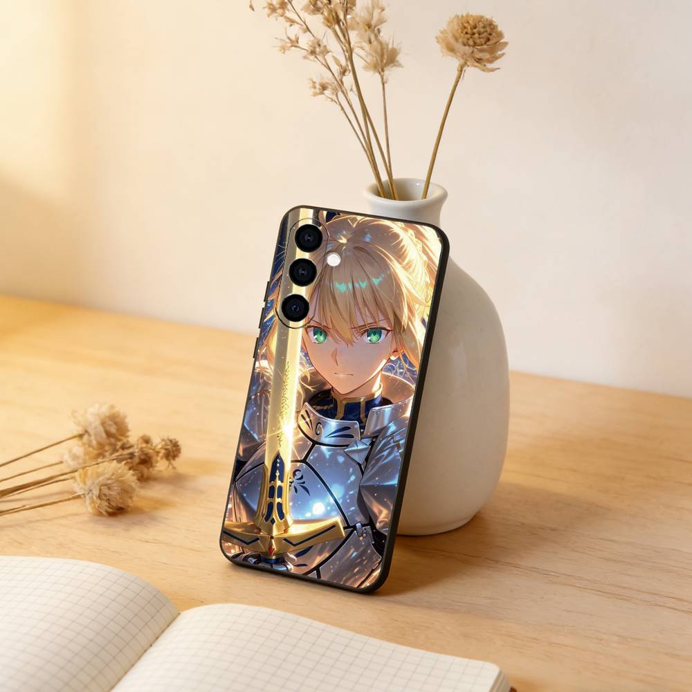 

Fate saber Phone Case For Samsung Galaxy A73,A72,A71,A70,A53,A52,A51,Others Soft Black Cover Samsung a21