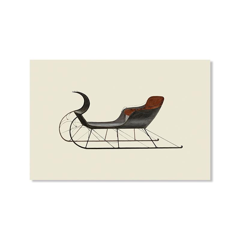 Christmas Gallery Wall Art Prints Rustic Winter Oil Painting Canvas Poster Holiday Decorative Wall Pictures Farmhouse Wall Decor