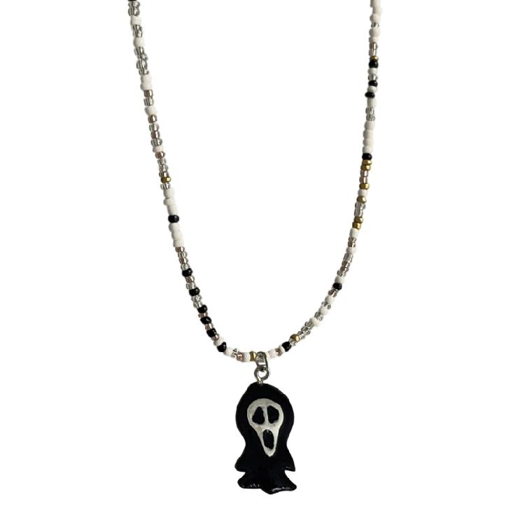 Креативное Хэллоуинское Подвесное Ожерелье Заявление Бижутерия Акриловое Бусинное Ожерелье