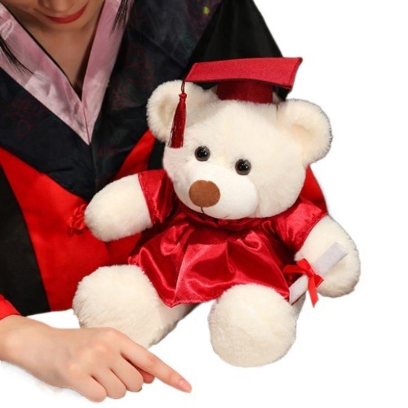 New Graduation Gift: Dr. Bear Plush Toy, Small Bear Doll, Plush Toy, Academic Gown Teddy Bear Doll