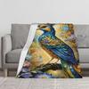 Divine Bird Pattern Flannel Throw Blanket - Soft,Warm &Lightweight | Versatile for All Seasons | Perfect for Bedroom,DormCamping