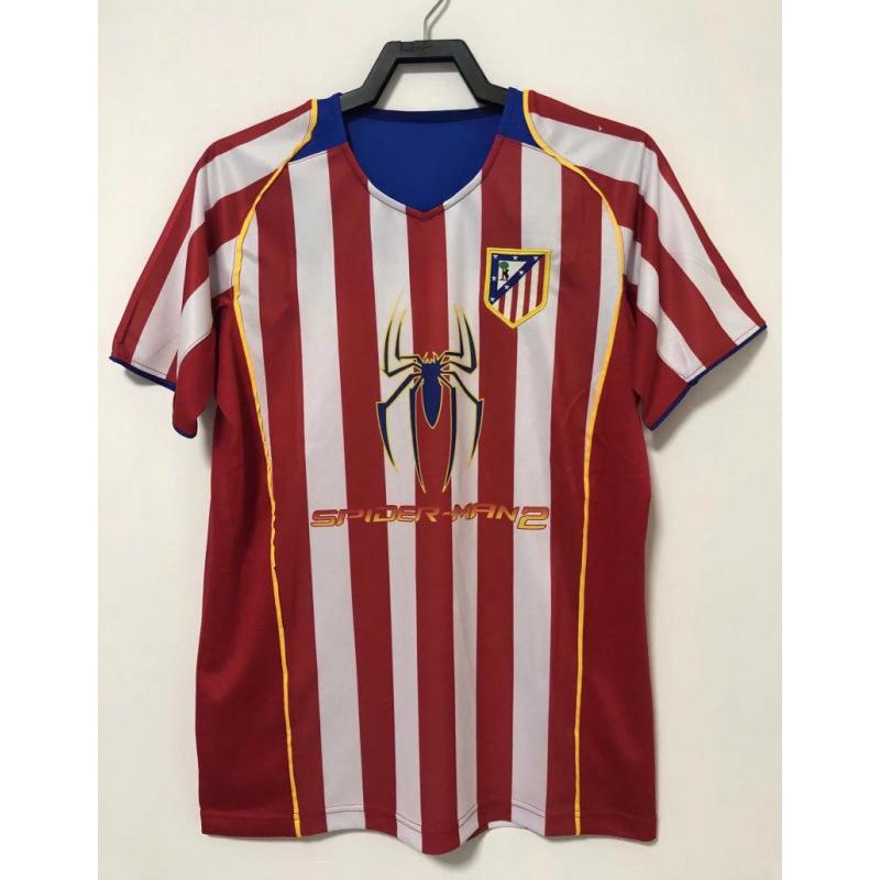 Atletico Madrid retro jersey football jersey classic nostalgic replica Thai jersey game training jersey short-sleeved sportswear S