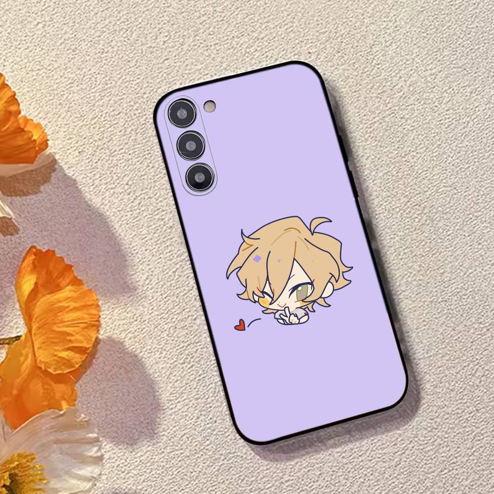 Ensemble Stars Game Hakaze Kaoru Phone Case Black Silicone Soft For Samsung Galaxy A73,A72,A71,A70,A53,A52,A51