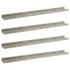 VidaXL Étagères murales 4 pcs Gris béton 80x9x3 cm