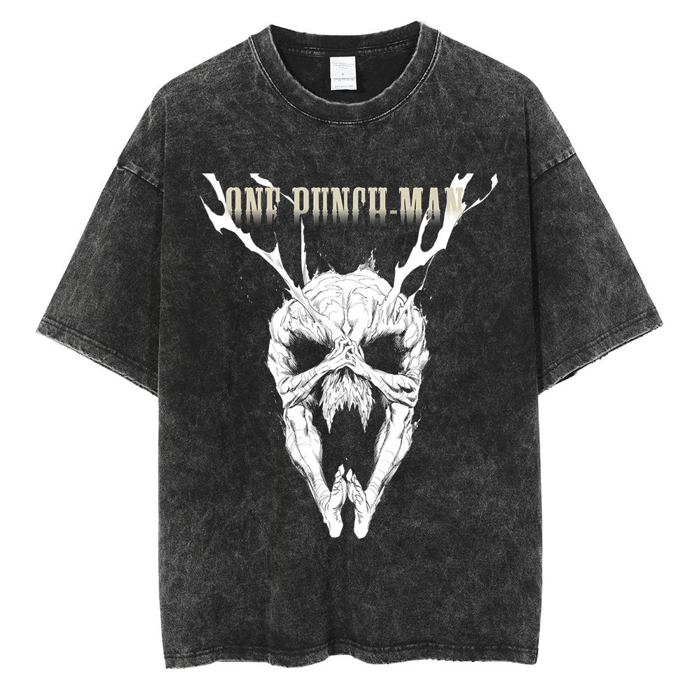 Tricou Imprimat Anime ONE PUNCH-MAN Saitama Bărbați Femei Tricouri Bumbac Spălat Tricou Supradimensionat Harajuku Masculin Manga Vintage