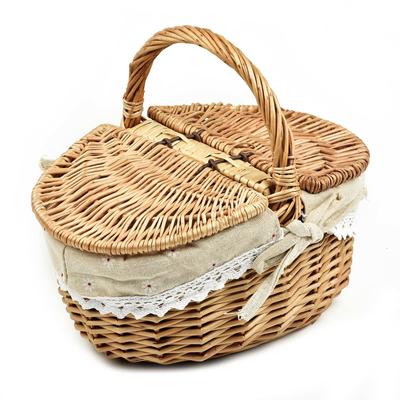 Wicker Picnic Basket Shopping Storage Hamper Basket For Picnic Hiking Camping Family Gatherings Storage Picnic Basket Tools