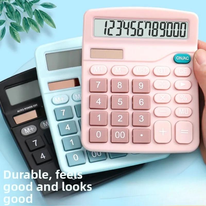 Calculator Desktop Calculator Standard Function with 12-Digit Large LCD Display Solar & Battery Dual Power for Home Basic