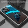 Fluorescent Turtle Beach Pattern Tempered Glass Black Phone Case For Samsung Galaxy S25 S24 S23 Ultra Plus FE Shockproof Cover