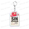 Plane Ticket Koffer Keyrings for Accessories Bag Key Chain Ring Jewelry Fans Gifts Travel Country Label Keychain Llaveros