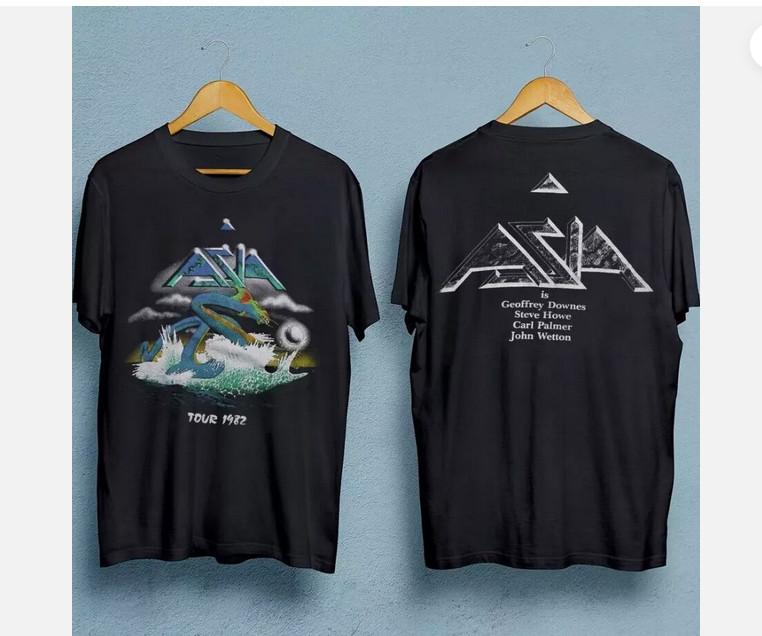 Asia Band tour men tshirt doublesided black unisex all sizes for fans Unisex T-Shirt XXXXL