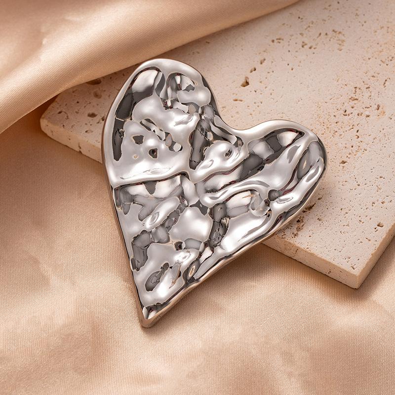 Thousands Of Calls Half Face Anti-Light Stainless Steel Brooch Collection Wind Halloween Texture Titanium Steel Pin