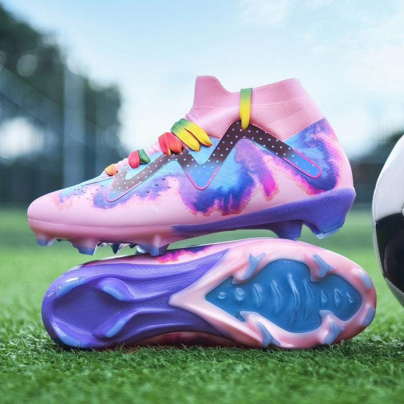 New children's football shoes men's high-top students TF broken nails AG long nails adult breathable training shoes women's indoor