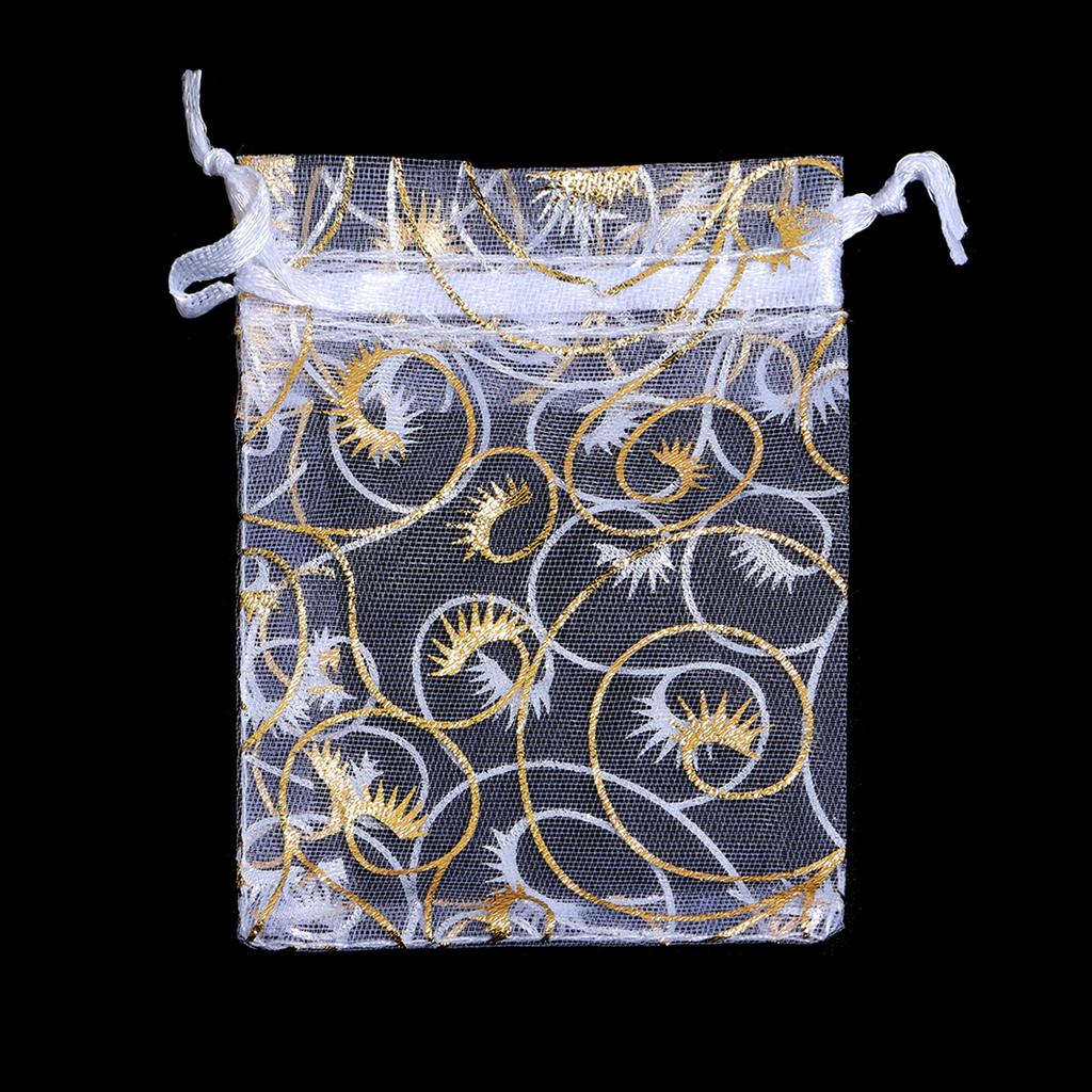 10pcs Drawstring Organza Bags Colorful Jewelry Packaging Bags For Wedding Party Birthday Christmas Gifts Candy Pouches Wholesale