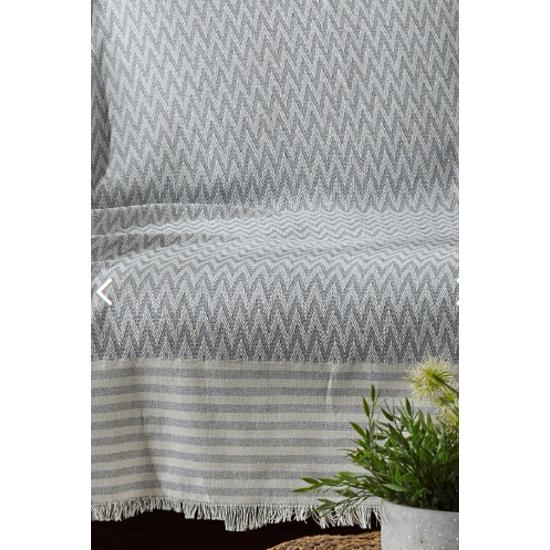 Husa de canapea din in natural Trio | Şal pentru scaun