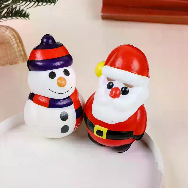 New Year Gift 2025 Christmas Party Decoration Christmas Stress Relieving Toy Santa Claus Christmas Tree Squeezing Bouncing Toy