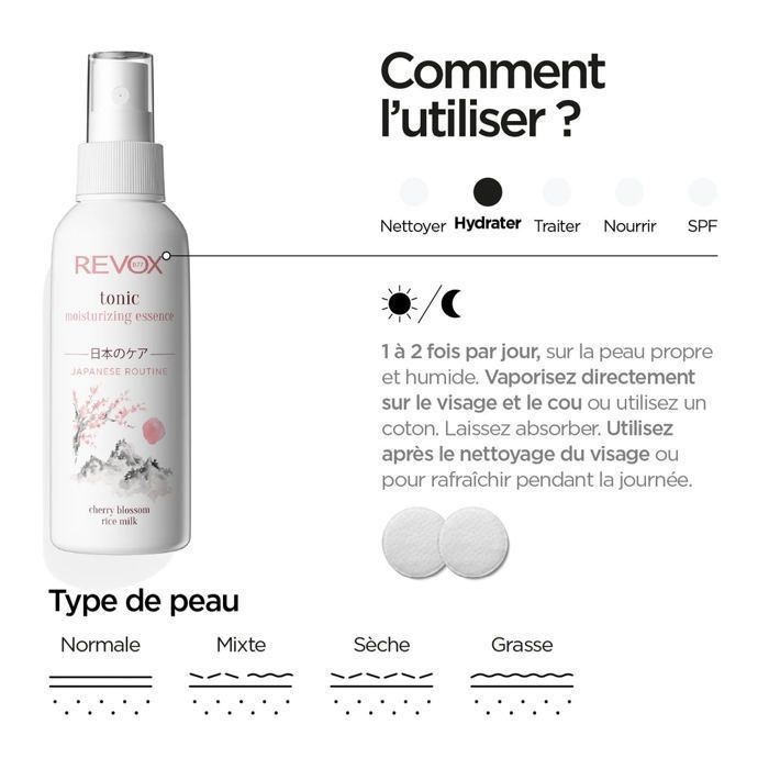 Moisturizing Essence - Revox - Tonic Japanese Ritual - 120ml - Vegan - Dehydrated Skin