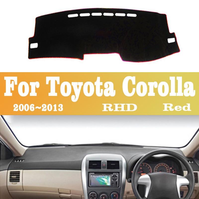 Car Control Dashboard Non-slip Mat Kit Sun Shade Anti-UV Carpet Panel Mat For Toyota Corolla E150 2006~2013 Internal Accessories