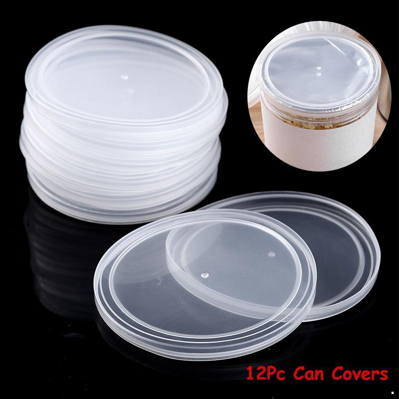 12 Pcs Plastic Tight Seals Can Covers Lids for Saving Leftover Can Foods Canned Beans Cat Dog Food