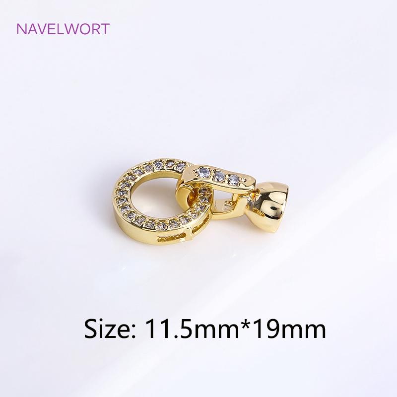 

Inlaid Zircon Hook Clasp,18K Gold Plated Heart Pearl Clasp Connector For Bracelet Necklace Making,Brass Jewelry Accessories 1 piece