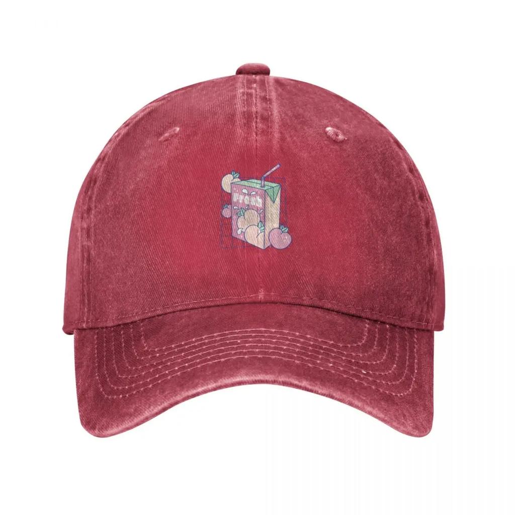 Peach juice box Baseball Cap Hat Unisex For The Sun sun hat Trucker Cap Golf Hat Unisex Sun Hats For Women Unisexs