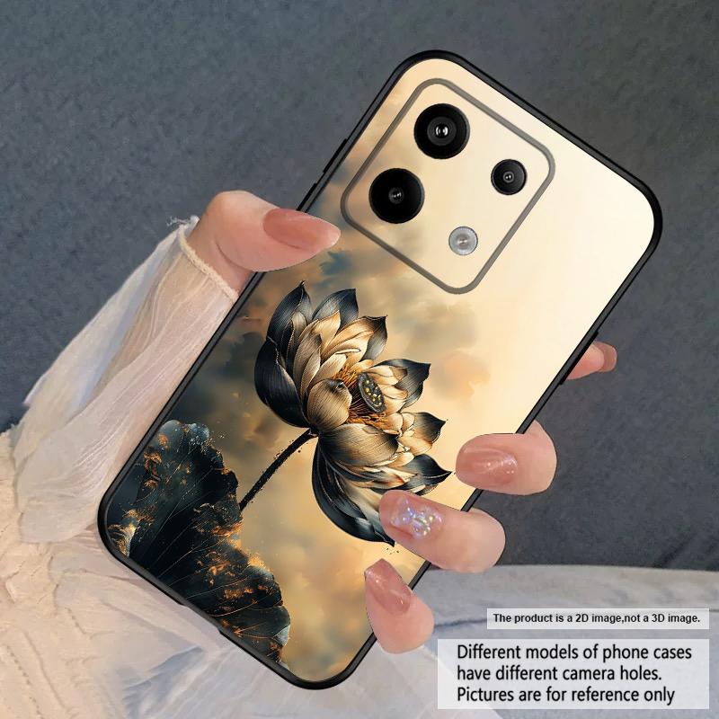 Oil Painting Lotus For Redmi Note 9 9S 10 11 12 12S 13 Pro+ Plus 5G India 14 Pro 4G Global 14S 13C 14C silicone soft phone case