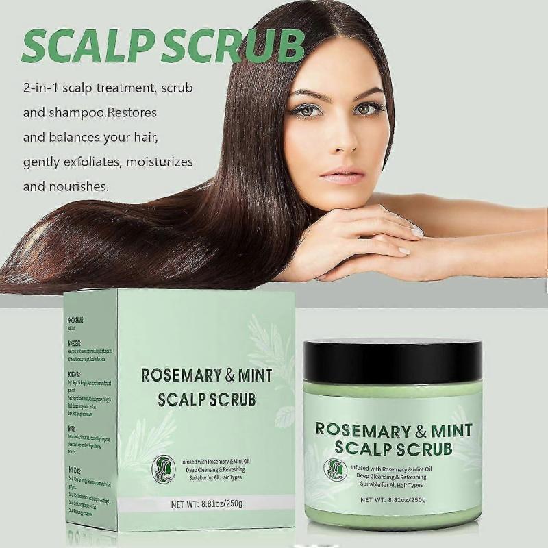 Rosemary Scalp Scrub, Scalp Exfoliation, Scalp Scrub for Building, Hair Scrub for Scalp, Nourishing Detox Hair Care with Scalp Massager